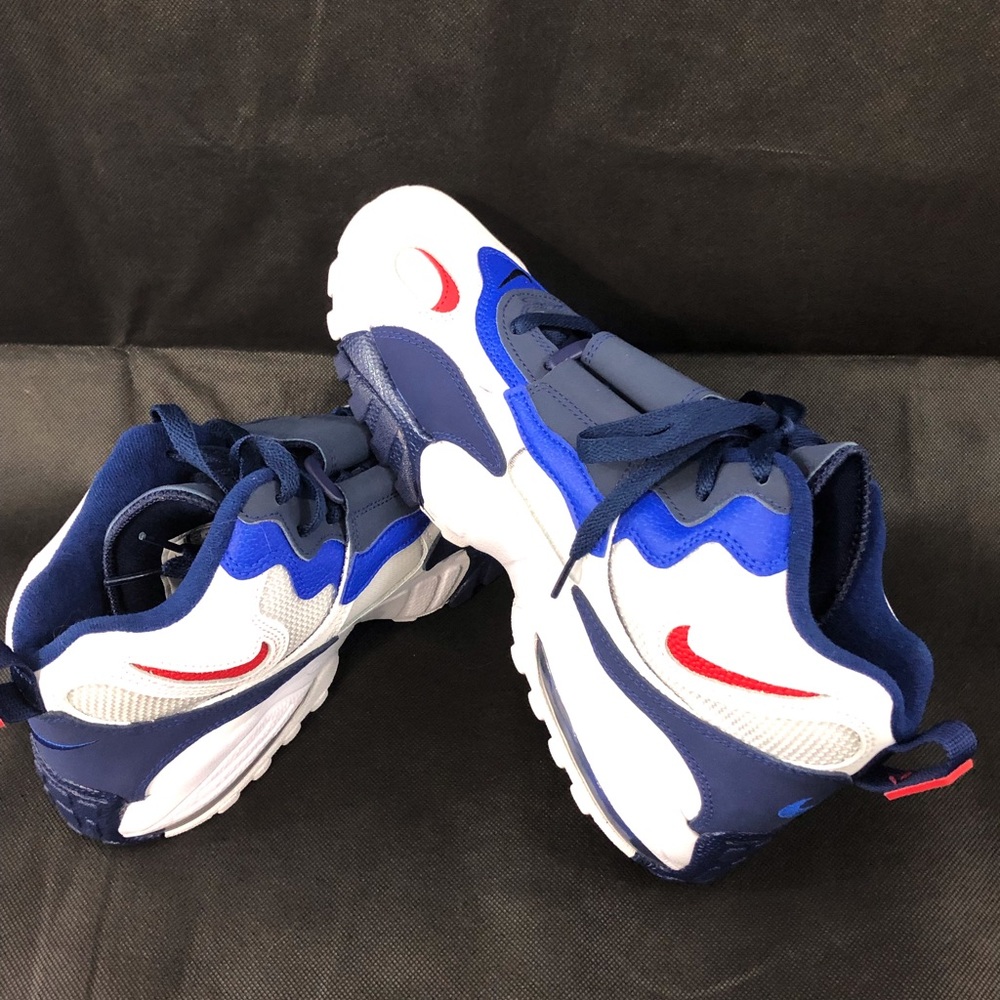 Nike Men Air Speed Turf Giants white blue red shoe - Picture 6 of 8
